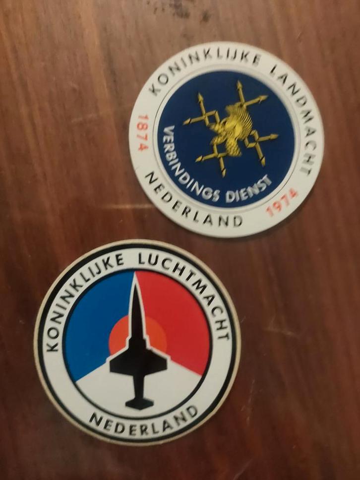 Retro Stickers Landmacht & Luchtmacht 1974, Verzamelen, Militaria | Algemeen, Ophalen of Verzenden