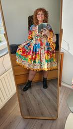 Prachtige zomerjurk uit TENERIFE hand geborduurd maat 42/44, Ophalen of Verzenden, Zo goed als nieuw, Maat 42/44 (L), Oranje