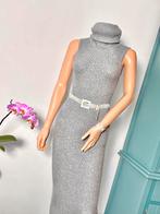 REINDERS jurk maat M - glitter - katoen - grijs - stretch, Kleding | Dames, Jurken, Maat 38/40 (M), Reinders, Ophalen of Verzenden