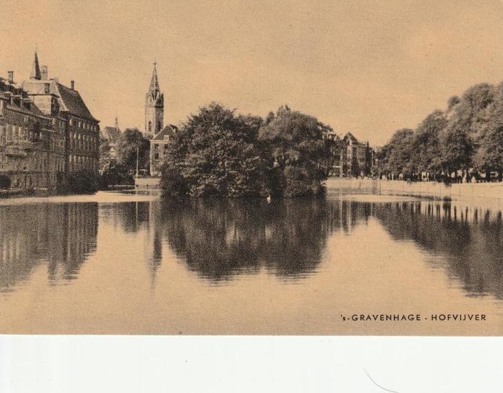 GF048 's Gravenhage - Hofvijver, Verzamelen, Ansichtkaarten | Nederland, Ongelopen, Zuid-Holland, 1940 tot 1960, Verzenden