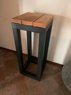 Stijlvolle Zuil met Houten echt eiken Blad, Ophalen of Verzenden, Zo goed als nieuw