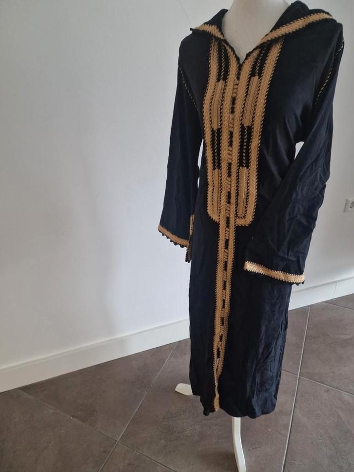 Marokkaanse Jelleba - Traditioneel Gewaad, Kleding | Dames, Jurken, Zo goed als nieuw, Maat 38/40 (M), Zwart, Onder de knie, Ophalen of Verzenden