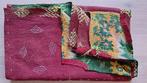 Sari plaid, quilt, Kantha, deken, ByBar, Ophalen of Verzenden, Nieuw