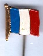 Franse Vlag koper speldje ( U_443 ), Verzenden, Zo goed als nieuw, Stad of Land, Speldje of Pin