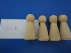 Peg doll houten knutselpoppetjes 4-5.5-6-7-7.5 en 9 cm Nieuw, Ophalen of Verzenden, Nieuw, Materiaal