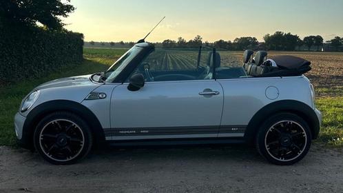 Mini 1.6 Cabrio Highgate 2014 Wit-zilver metallic, Auto's, Mini, Cabrio, ABS, Airbags, Airconditioning, Bluetooth, Boordcomputer