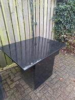 Zwarte tuintafel - vierkant, Tuin en Terras, Ophalen, Gebruikt, Vierkant