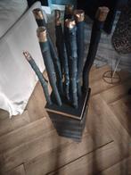 Eyecather,Decoratie,hout.eric kuster style.zwart/goud, Huis en Inrichting, Woonaccessoires | Overige, Ophalen of Verzenden, Nieuw