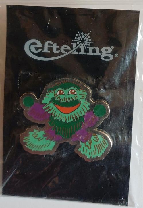 Efteling pin op kaartje Groentje, Verzamelen, Efteling, Zo goed als nieuw, Button of Speldje, Ophalen