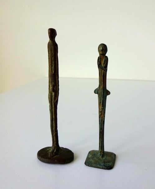 Twee bronzen beeldjes staande figuren Griekenland 3494-b, Antiek en Kunst, Kunst | Designobjecten, Ophalen of Verzenden