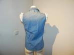 Liu Jo nieuwe jeans blouse top witte sier band drukkers I42, Liu Jo, Nieuw, Verzenden, Blauw
