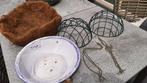 3 Plantenbakken/schalen , emmertje en hanging baskets, Ophalen, Gebruikt, Minder dan 30 cm, Minder dan 60 cm