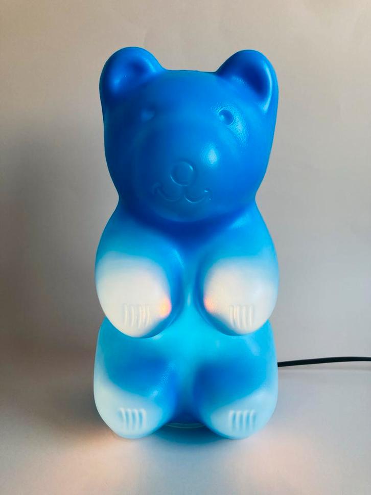 Messow Berenlampje - Blauw vintage gummy bear lamp, Huis en Inrichting, Lampen | Tafellampen, Zo goed als nieuw, Minder dan 50 cm