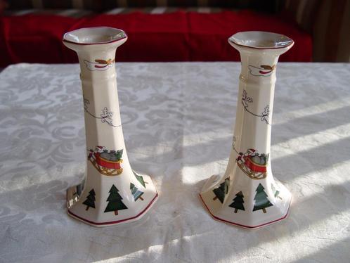Masons mason christmas village kandelaars kerst kertservies, Huis en Inrichting, Keuken | Servies, Nieuw, Wedgwood, Aardewerk