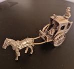Zilveren oud miniatuur koetsje., Antiek en Kunst, Ophalen of Verzenden