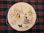 Vintage parel: Uniek Grünstadt taartbord 'Café de Paris', Ophalen of Verzenden