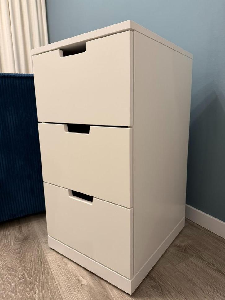 IKEA NORDLI Ladekast (3 lades, Wit) - ZGAN, Huis en Inrichting, Kasten | Ladekasten, Zo goed als nieuw, Minder dan 100 cm, 50 tot 100 cm