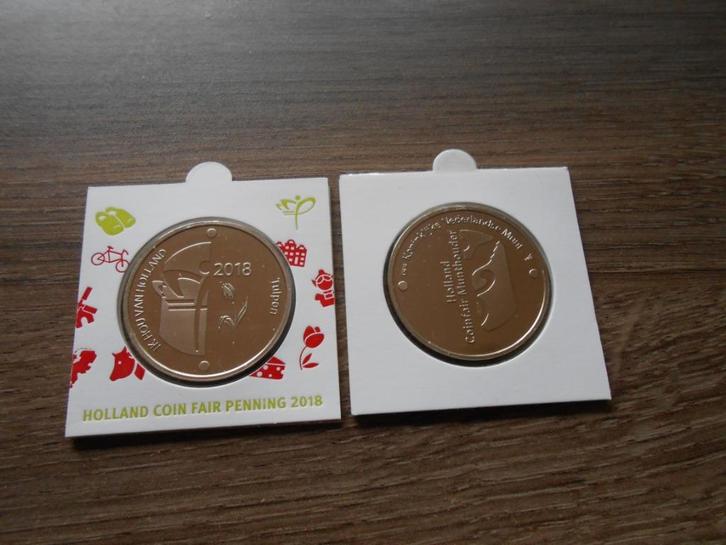 Holland coin fair penning 2018 Ik hou van Holland Tulpen, Postzegels en Munten, Penningen en Medailles, Overige materialen, Nederland