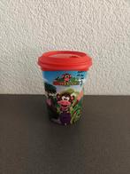 Leuke Monkey Town Beker met Deksel, Ophalen of Verzenden, Zo goed als nieuw