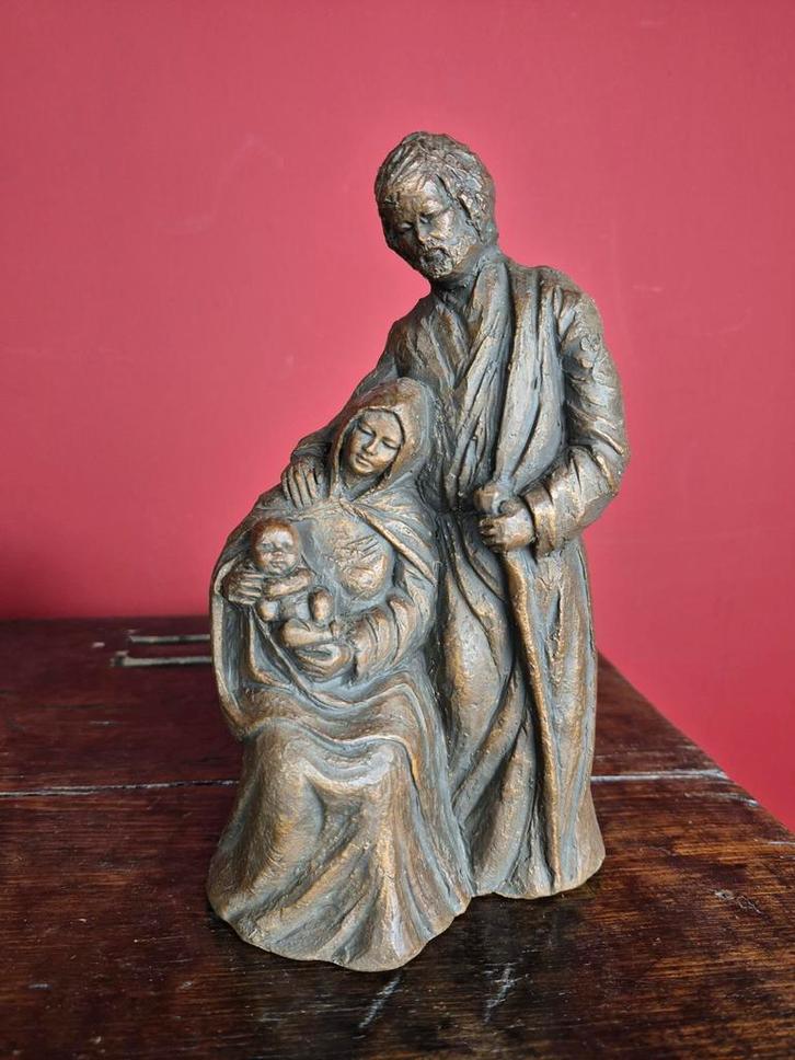 Beeld van de heilige familie, Jozef, Maria en kindje Jezus., Antiek en Kunst, Antiek | Keramiek en Aardewerk, Ophalen of Verzenden