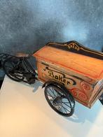 Miniatuur houten bakkersfiets bakfiets fiets vintage, Antiek en Kunst, Ophalen of Verzenden