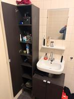 Ikea badkamerkasten (donker bruin), Ophalen, Gebruikt, 50 tot 100 cm, 150 tot 200 cm