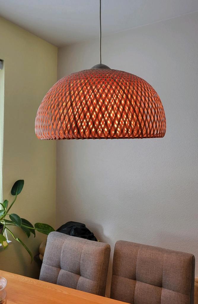 Rotan hanglamp, Boja IKEA, Huis en Inrichting, Lampen | Hanglampen, Gebruikt, Ophalen