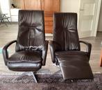 Relax fauteuils, Huis en Inrichting, Fauteuils, Minder dan 75 cm, Leer, Ophalen of Verzenden, Zo goed als nieuw