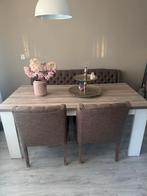 Eet tafrl plus bankje en stoelen, Huis en Inrichting, Complete inboedels, Ophalen of Verzenden