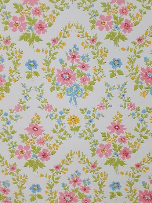 13676 Vintage retro oud barok bloemetjes behang behangpapier, Huis en Inrichting, Stoffering | Behang, Verzenden