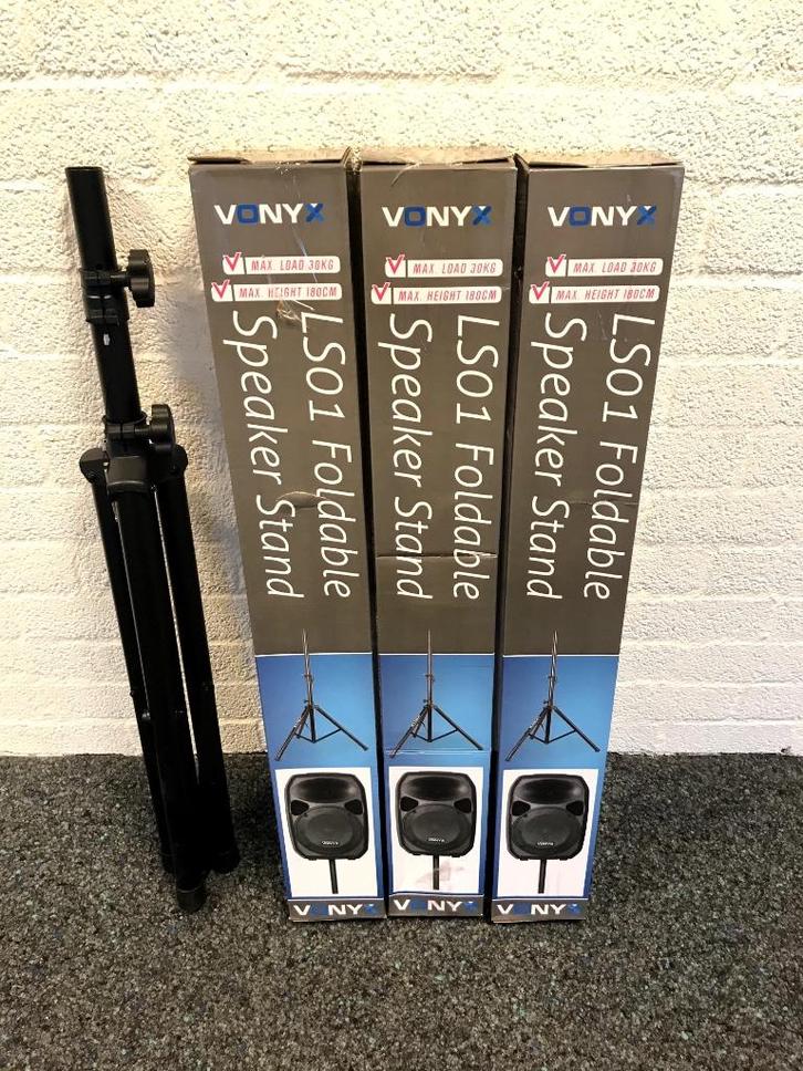 Laatste 2 Vonyx luidspreker statieven tot 30 kg belastbaar, Audio, Tv en Foto, Luidsprekers, Nieuw, Overige typen, 120 watt of meer