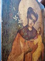 Prachtige Roemeense Icoon - St. Antonius met Kind - Byzantij, Antiek en Kunst, Antiek | Religie, Ophalen of Verzenden