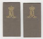 set Rangen epauletten KMA Cadet in opleiding tot Officier, Verzamelen, Ophalen of Verzenden, Landmacht, Nederland, Embleem of Badge