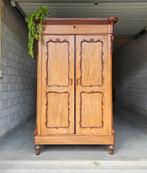 Antieoe brocante mahonie Biedermeier meidenkast vintage kast, Ophalen of Verzenden