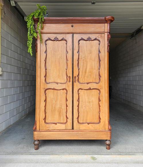 Antieoe brocante mahonie Biedermeier meidenkast vintage kast, Antiek en Kunst, Curiosa en Brocante, Ophalen of Verzenden