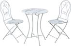 Bistroset Marmer look nieuw in doos, Tuin en Terras, Tuinsets en Loungesets, Overige materialen, Bijzettafel, Nieuw, W