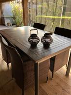 Tuinset met 4 stoelen, Tuin en Terras, Tuinsets en Loungesets, Ophalen, Gebruikt, Tuinset