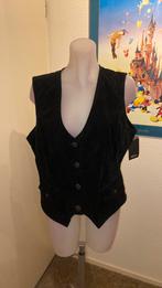 Nieuw zwarte suede/leren gilet maat 46 merk Arma Women, Arma Women, Zwart, Maat 46/48 (XL) of groter, Nieuw
