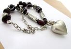Prachtige vintage Murano glas kralen hart hanger ketting, Sieraden, Tassen en Uiterlijk, Kettingen, Verzenden, Zo goed als nieuw