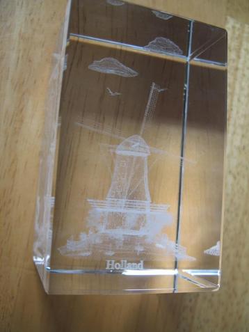 Kristal Presse Papier Molen Holland * GASSAN * Bijna Vintage beschikbaar voor biedingen