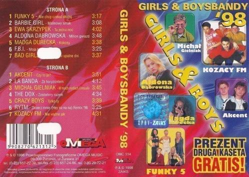 2x Cassettebandje Various – Girls & Boysbandy '98 + Bonus, Cd's en Dvd's, Cassettebandjes, Gebruikt, Origineel, Pop, 1 bandje