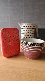 Brood bakje met hertjes, schaaltjes en kan, Overige materialen, Ophalen of Verzenden, Overige stijlen, Schaal of Schalen