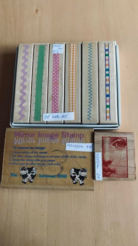 Houten stempels set, Ophalen of Verzenden, Gebruikt, Houten stempel