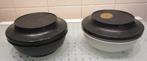 Vintage TUPPERWARE 2 serveerschalen met deksel, Ophalen of Verzenden, Gebruikt, Schaal