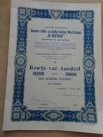 Sumatra Koffie- en Rubber-Cultuur Maatschappij 'De Westkust", Ophalen of Verzenden, 1920 tot 1950, Aandeel