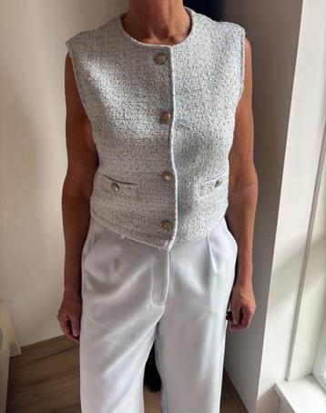 Cotton Club gilet/top in de keur lichtblauw boucle maat L beschikbaar voor biedingen
