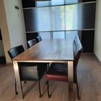 Eettafel met bank en 3 stoelen, Ophalen, Gebruikt, 200 cm of meer, 50 tot 100 cm