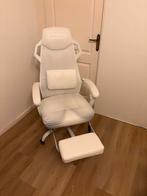Witte Bureaustoel met RGB Wieltjes, Ophalen, Gebruikt, Wit, Gaming bureaustoel