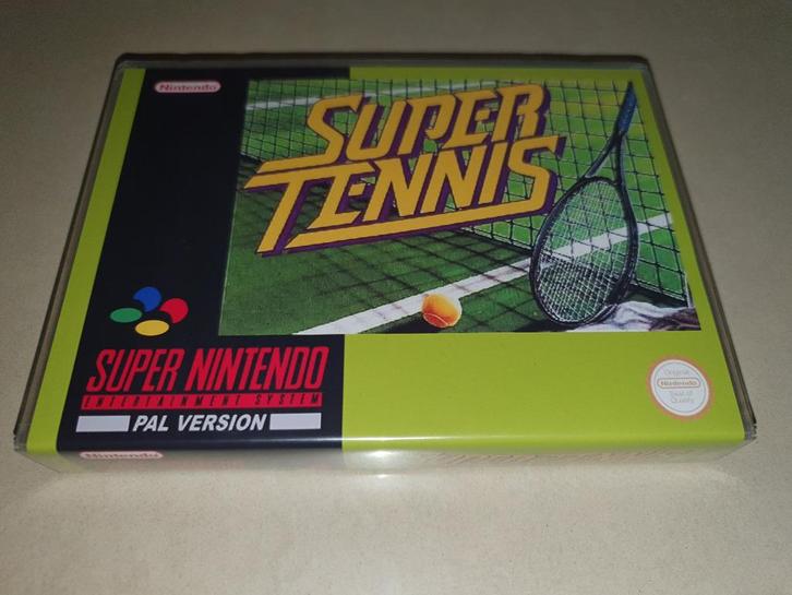 Super Tennis SNES Game Case, Spelcomputers en Games, Games | Nintendo Super NES, Zo goed als nieuw, Sport, 1 speler, Vanaf 3 jaar