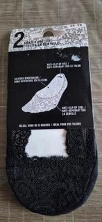 2 paar Zwarte kanten Footies 35-38, Kleding | Dames, Sokken en Kousen, Maat 35 t/m 38, Nieuw, Ophalen of Verzenden, Onbekend